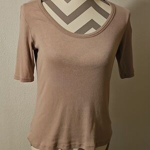 Rachael Zoe Ribbed Women's Tan Top Size Medium